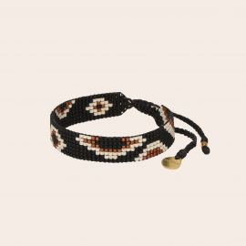 Bracelet ALMONDS noir et marron S - Mishky