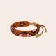 Black and brown ALMONDS bracelet S - Mishky