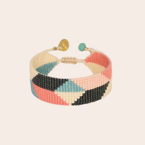 Pink, blue and grey AVANTI bracelet M