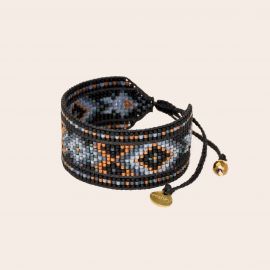 Black, gold and blue DIAMOND bracelet M - Mishky
