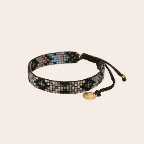 Black, gold and blue DIAMOND bracelet XS