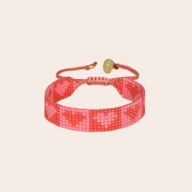 pink and red HEART BEATS bracelet S - Mishky
