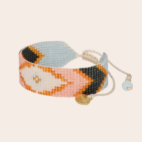 Orange, blue and pink PEEKY bracelet S