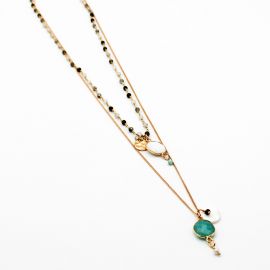 EVE double charm long necklace - L'atelier des Dames