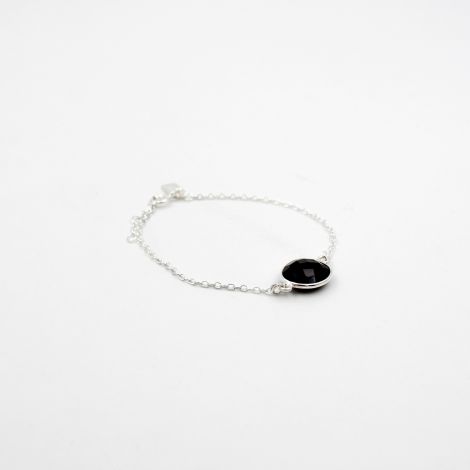 Bracelet pierres onyx noir LOUISE