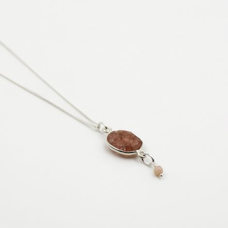 LOUISE quartz fraise necklace