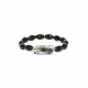 black agate stretch bracelet "Berlin" - Nature Bijoux