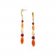 long post earrings "Caramel" - Nature Bijoux