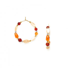 simple creoles earrings "Caramel" - Nature Bijoux