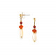 golden ball top post earrings "Caramel" - Nature Bijoux