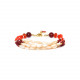 bracelet ajustable multirangs "Caramel" - Nature Bijoux