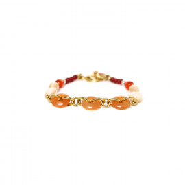 3 rings adjustable bracelet "Caramel" - 