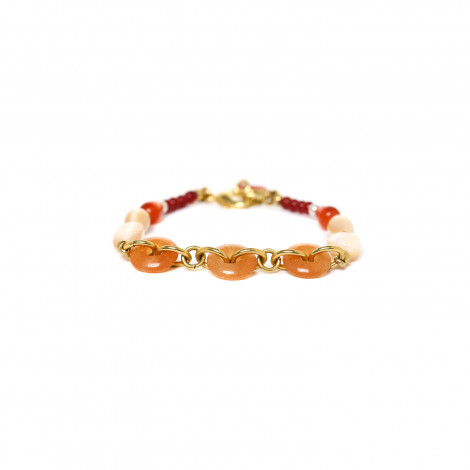 bracelet ajustable 3 anneaux "Caramel"