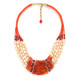 5 rows plastron necklace "Caramel" - Nature Bijoux