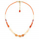 3 rings short necklace "Caramel" - Nature Bijoux
