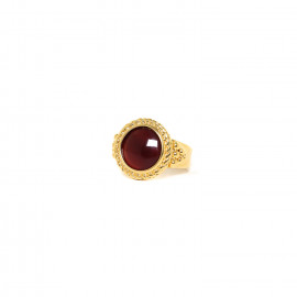 agate adjustable ring "Caramel" - Nature Bijoux