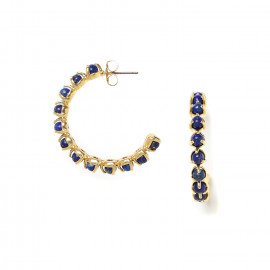 boucles d'oreilles créoles lapis lazuli "Opera" - Nature Bijoux
