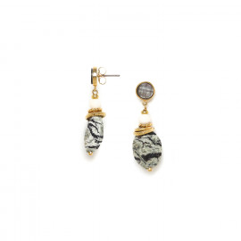 post earrings with small rings "Ozaretta" - Nature Bijoux