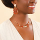 clip earrings drop "Caramel" - Nature Bijoux