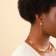 post earrings with cornaline drop "Caramel" - Nature Bijoux