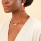 post earrings drop shape "Caramel" - Nature Bijoux