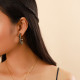 onyx creoles earrings "Opera" - Nature Bijoux