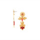 flower post dangle earrings (cherry) "Appoline" - Franck Herval