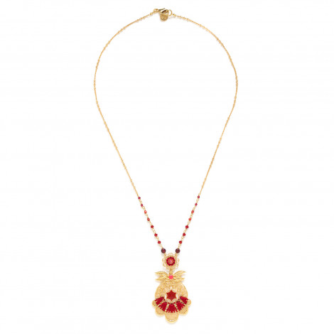 Y necklace (cherry) "Appoline"
