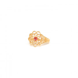 small flower lace ring(cherry) "Appoline" - Franck Herval