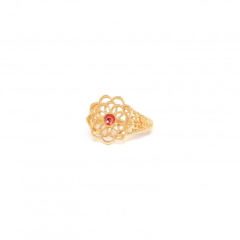small flower lace ring(cherry) "Appoline"