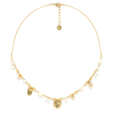 multi-dangle necklace(ecru) "Malia"