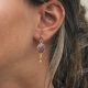 Boucles d'oreilles rhodonite CATHY - L'atelier des Dames