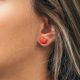 ANGEL HEART stud heart earrings(red) - Olivolga Bijoux