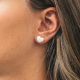 ANGEL HEART stud heart earrings(ecru) - Olivolga Bijoux