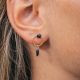 BERRY boucles d'oreilles poussoir anneau-noir - Olivolga Bijoux