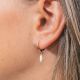 BERRY boucles d'oreilles mini créoles-écru - Olivolga Bijoux