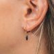 BERRY boucles d'oreilles mini créoles-noir - Olivolga Bijoux