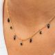BERRY multi-dangle necklace(black) - Olivolga Bijoux