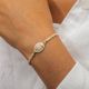 LUCKY bracelet scarabée ajustable cordon écru - Olivolga Bijoux