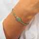 LUCKY bracelet scarabée ajustable cordon vert - Olivolga Bijoux