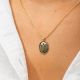 LUCKY "scrabee" pendant necklace(black) - Olivolga Bijoux