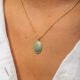 LUCKY collier pendentif scarabée vert - Olivolga Bijoux