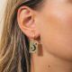 MOON mini creoles moon earrings black - Olivolga Bijoux