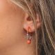 SERENITY boucles d'oreilles créoles rouges - Olivolga Bijoux