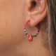 SERENITY boucles d'oreilles créoles rouges - Olivolga Bijoux