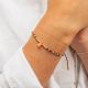 SERENITY bracelet macrame noir et orange - Olivolga Bijoux