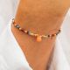 SERENITY macrame drop bracelet orange - Olivolga Bijoux