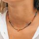 SERENITY rocaille + drop necklace(orange) - Olivolga Bijoux