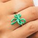 SUZY small ribbon ring(green) - Olivolga Bijoux