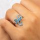 SUZY small ribbon ring(blue) - Olivolga Bijoux